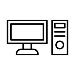 Computer line icon