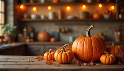  Autumn warmth in a cozy kitchen