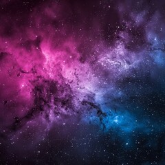 Obraz premium Cosmic Clouds of Pink and Blue A Stunning Display of Interstellar Dust and Gas in Deep Space