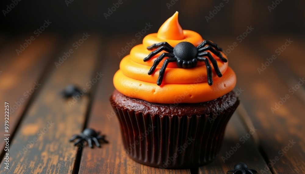 Canvas Prints  Spooky Spider Cupcake  A Halloween Treat