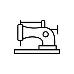 Sewing machine outline icons, minimalist vector illustration ,simple transparent graphic element .Isolated on white background