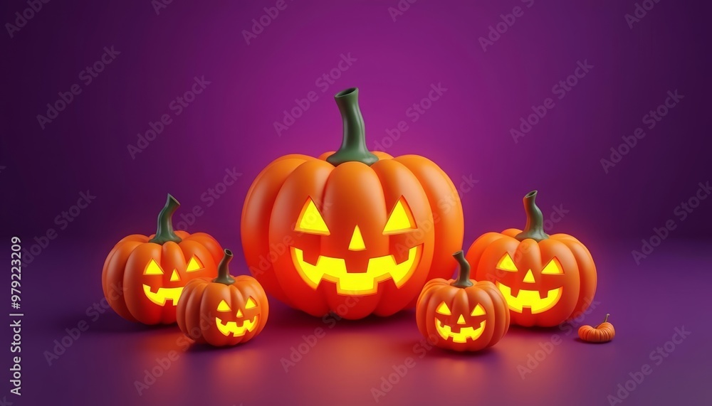 Poster  Halloween Pumpkins  A Spooky Celebration