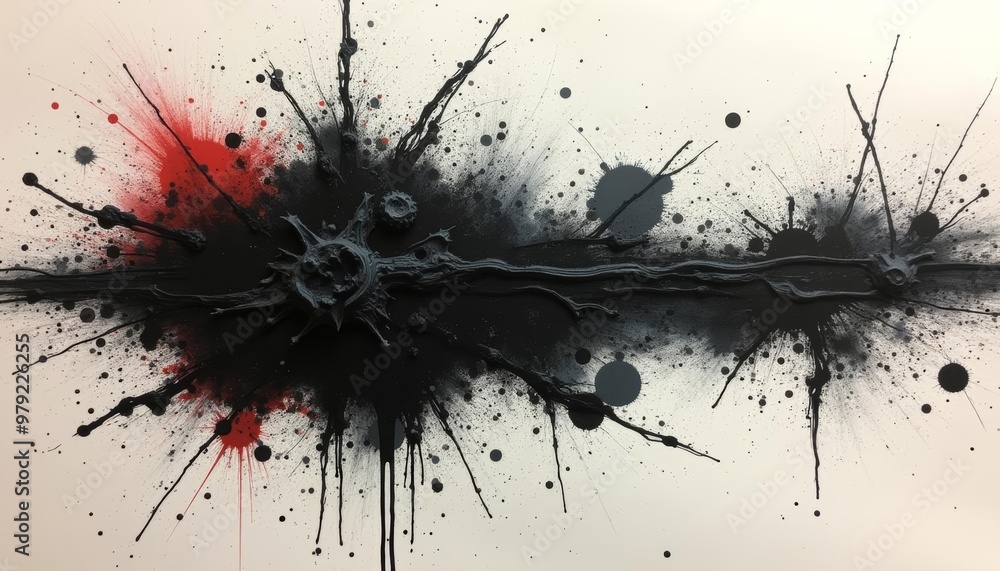 Poster abstract explosion of color and form