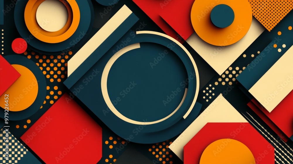 Poster simple frame geometric pattern elegant flat surface not-solid