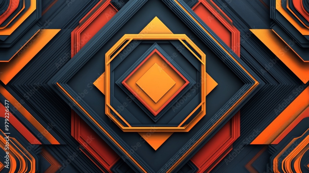 Aufkleber simple frame geometric pattern elegant flat surface not-solid
