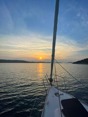 sailboat at sunset