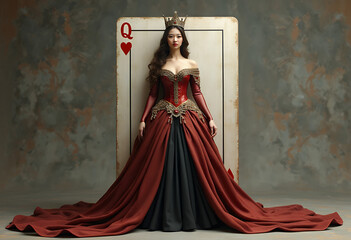 Naklejka premium queen card