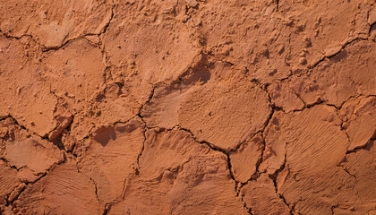 texture de surface en terre d'argile rouge naturelle de poterie