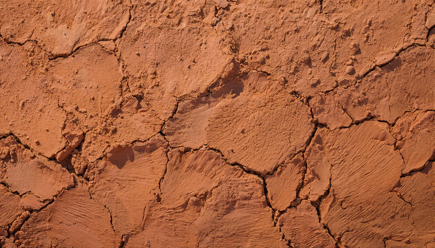 texture de surface en terre d'argile rouge naturelle de poterie