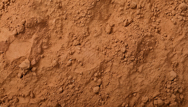 texture de surface en argile rouge s&egrave;che en poussi&egrave;re du d&eacute;sert