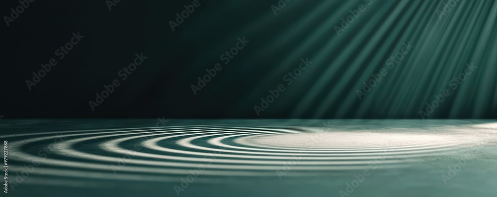 Poster elegant abstract image featuring soft waves and light rays, creating a serene ambiance for relaxatio