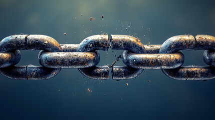 Breaking the chains concept.