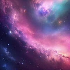 pink nebula in outer space
