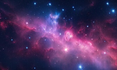 pink nebula in outer space