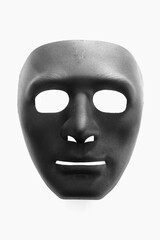 Black hokey mask. Photo with clipping path