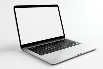 Fototapeta premium Laptop Mockup on Isolated white background created with Generative AI