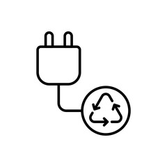 Obraz premium Reusable energy outline icons, minimalist vector illustration ,simple transparent graphic element .Isolated on white background