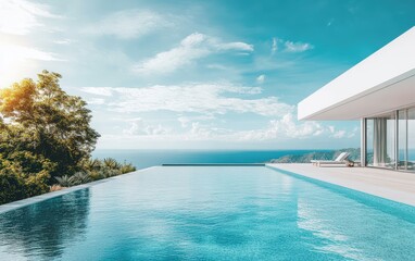 Fototapeta premium clean and beauty modern pool stock photo --ar 8:5 --v 6.1 Job ID: 597b1d32-65c0-4507-9b66-1a13ce216e19