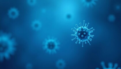  Microscopic world  A single virus amidst a sea of its kind