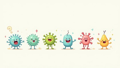  Friendly germs spreading joy and health