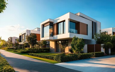 Fototapeta premium Modern house suburband