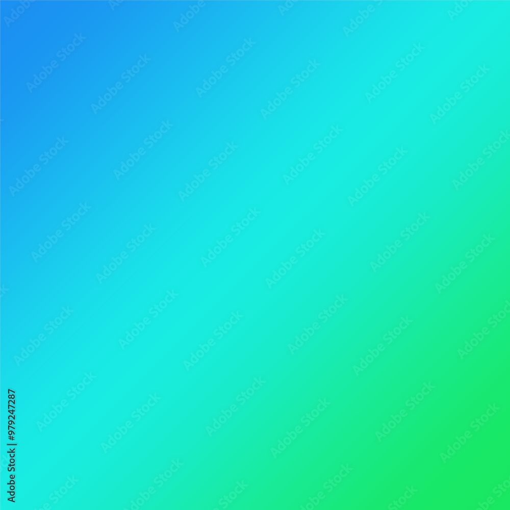 Poster blue to green gradient. smooth diagonal transition. vibrant color blend. vector background.