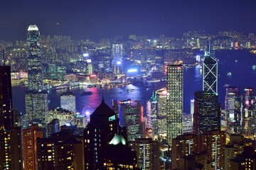 Obraz premium 香港の夜景