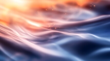 Obraz premium Abstract Background with Wavy Lines Soft Glow and Bokeh