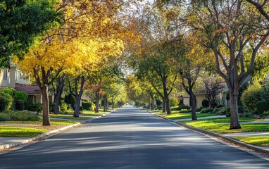 Naklejka premium clean and beauty suburband street 