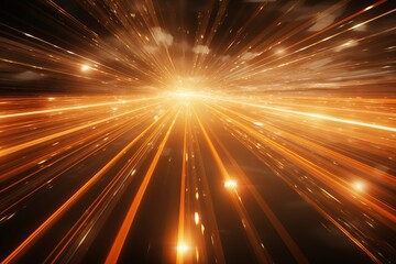 Obraz premium Dynamic burst of light and energy radiating outward in an abstract cosmic setting