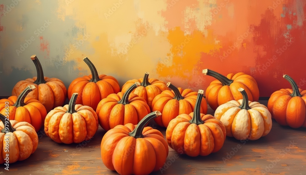 Canvas Prints  Autumns bounty  A harvest of pumpkins