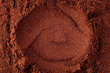 coffee powder, editable.