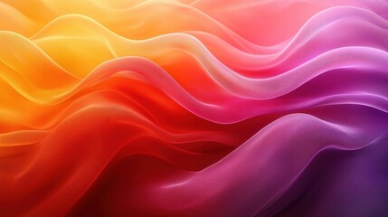 Obraz premium Colorful flowing fabric waves create a vibrant abstract design with warm and cool tones blending seamlessly together