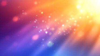 Obraz premium Abstract Purple Orange and Yellow Gradient Background with Bokeh Lights
