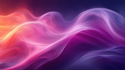 Fototapeta premium Flowing colors and gradients creating a serene abstract composition in soft hues of purple, pink, and orange