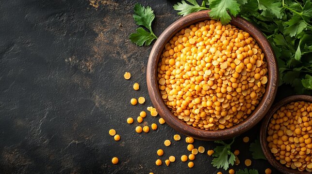 Toor dal, also called yellow lentils or split peas, is a popular Indian pulse. It's a good source of vegetarian protein.