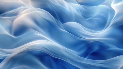 Obraz premium Soft blue waves create a calming and fluid pattern, showcasing the beauty of abstract water movement in a serene style
