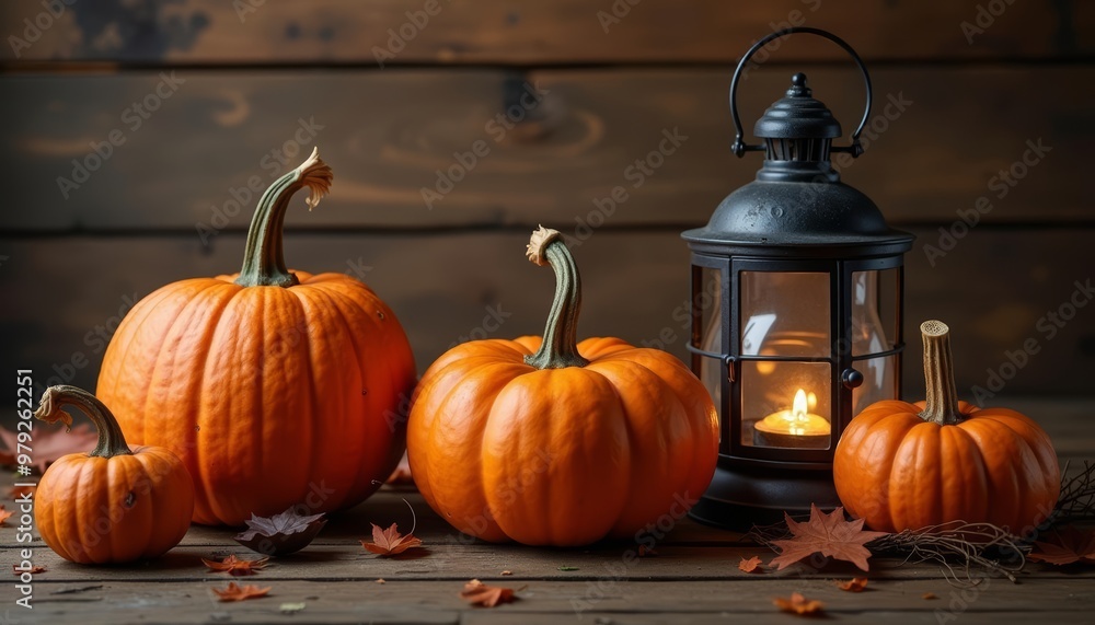 Poster autumns warm glow captured in a rustic setting