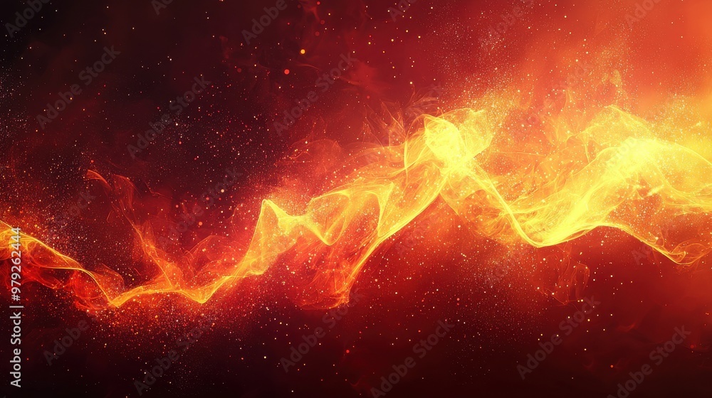 Aufkleber colorful flames against a dark background creating a vibrant and dynamic display of fire in motion