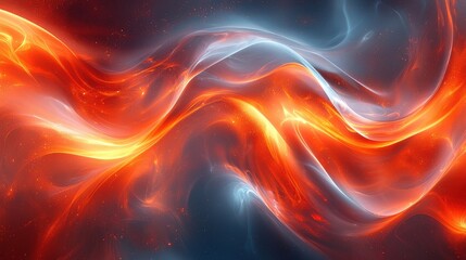 Obraz premium Dynamic abstract swirl of vibrant red and blue colors merging in a captivating display of light and motion