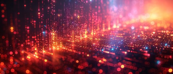 Explore the digital frontier with an electrifying background designed for tech enthusiasts and AI aficionados. This vibrant image captures the essence of technology, data, and cutting-edge graphics.