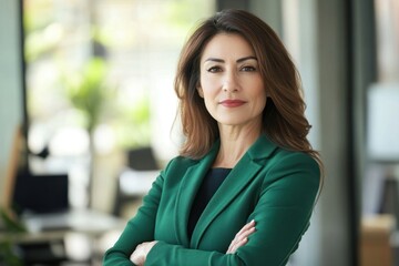 Fototapeta premium Confident professional woman in office