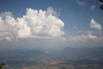 time clouds over the mountains
