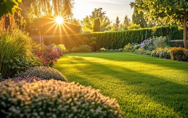 Obraz premium clean and beauty backyard