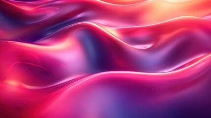 Obraz premium Colorful waves of abstract art flowing gracefully in vibrant hues, creating a visually stunning composition