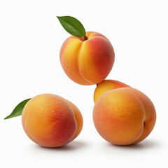 Fresh peach, isolated on natural background