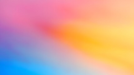 Abstract Gradient Background with Blurry Colors of Blue  Purple  Yellow  Pink  Orange  and Red