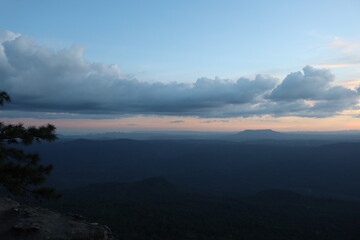 fog over the mountains