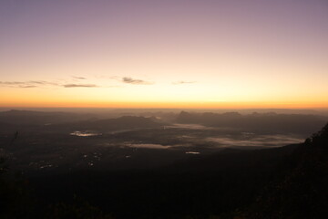 sunrise over the mountains