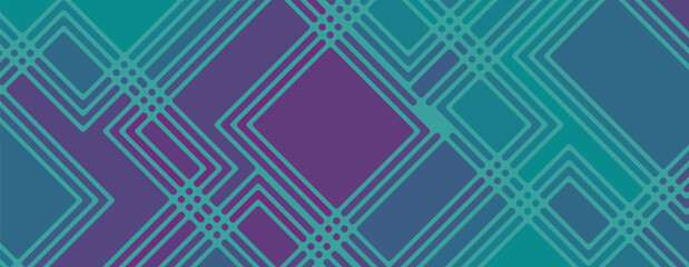 A blue and purple patterned background with a green diamond in the middle. Unique abstract background with geometric shapes.